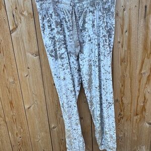 Victoria's Secret Gray Track Pants Velvet Joggers